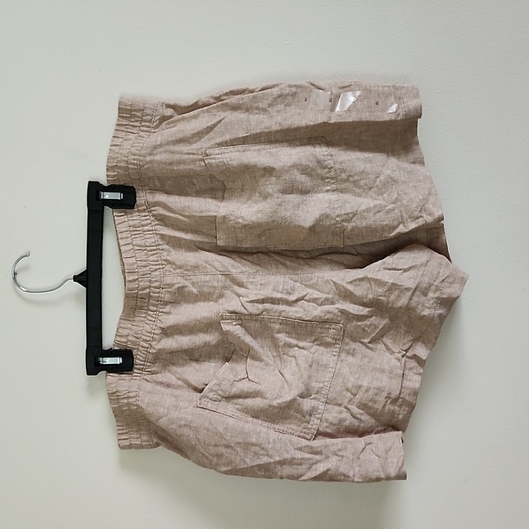 Gap linen rayon lightweight shorts cargo pockets elastic waist drawstring XL - Picture 4 of 7